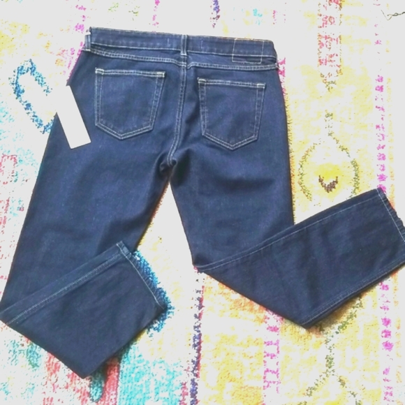 AMO No BOW Denim Crop Ankle Back Zipper SOFT RAW Denim 5 Pocket Zip Jeans 29 NWT - Picture 2 of 16